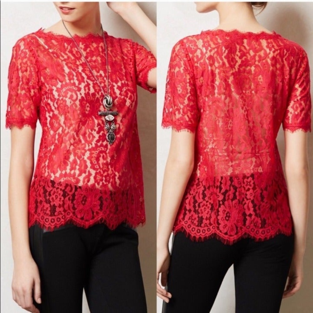 Anthropologie Vanessa Virginia Lace Top